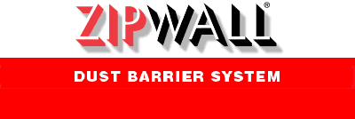 zipwall dust barrier; systeme de barriere anti-poussiere; staubschutzsystem