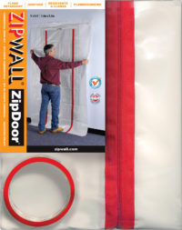 dust barrier system, système de barrière anti-poussière, staubschutzsystem, ZipWall Commercial ZipDoor, turen, porte