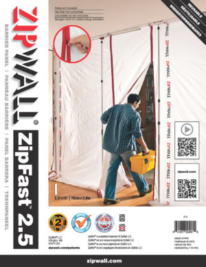 dust barrier system, système de barrière anti-poussière, staubschutzsystem, ZipWall ZipFast
